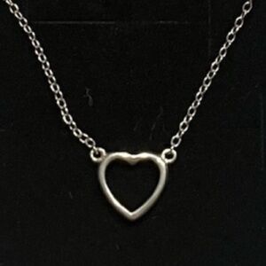 Sterling silver heart necklace. Dainty. Feminine. Perfect gift!